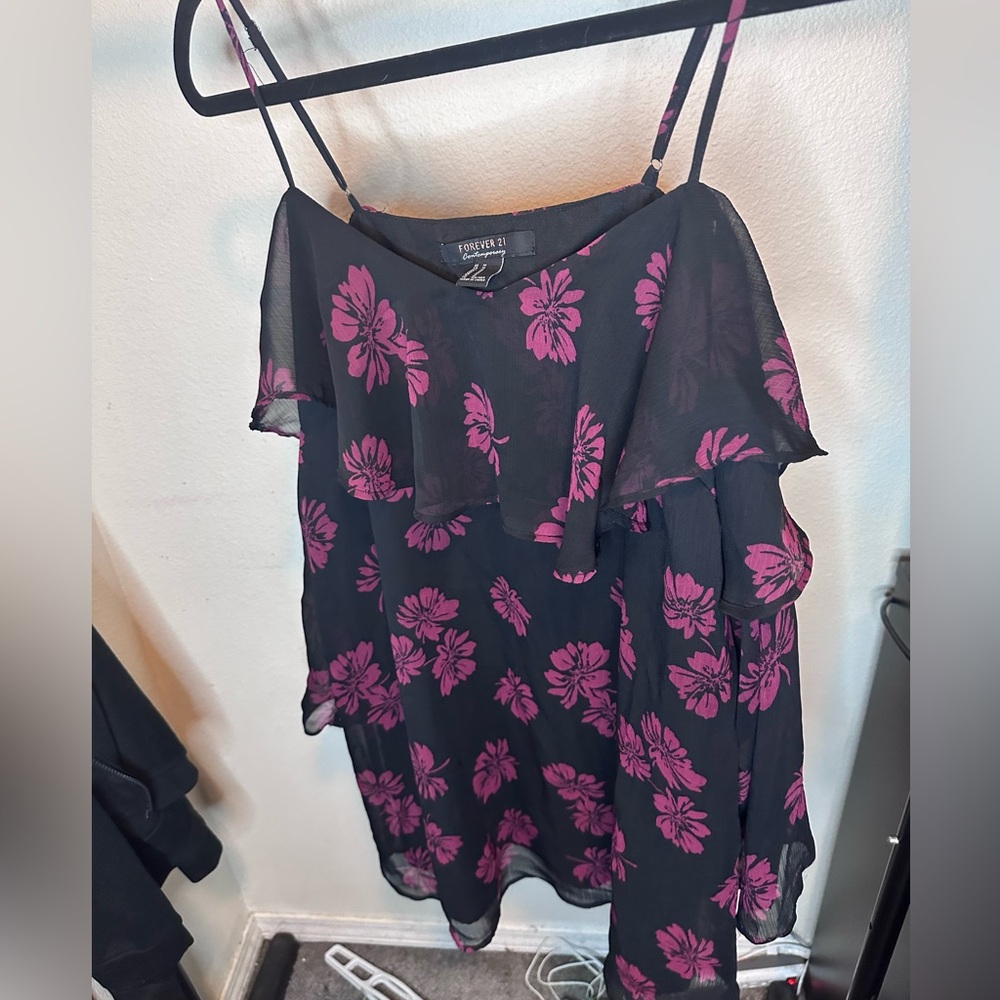 Open shoulder dress